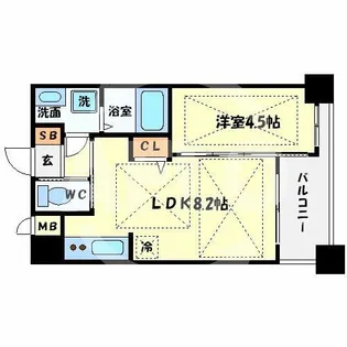 ノルデンハイム梅田東【6階】の間取り