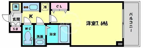 サムティ本町橋ⅡMEDIUS【10階】の間取り