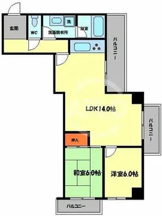 ベルンガーデン東平【3階】の間取り