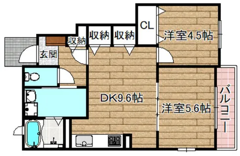 アルコバレーノ和【106号室】の間取り