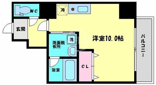 レジデンス釣鐘【3階】の間取り