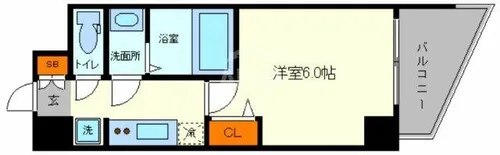 S-RESIDENCE堺筋本町Uno【4階】の間取り