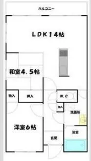 ヌーベルバーグイヌイ【301号室】の間取り