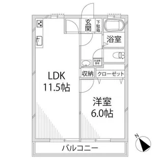 サンライフ森の西B棟【2階】の間取り