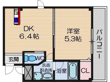 ラルーチェ千里丘【2階】の間取り
