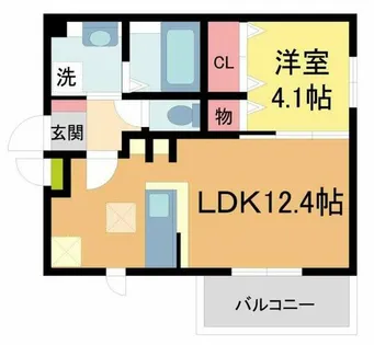 ディアコート住吉本町【106号室】の間取り