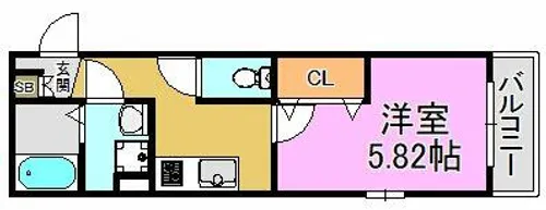 KTIレジデンス徳庵Ⅲ【1階】の間取り