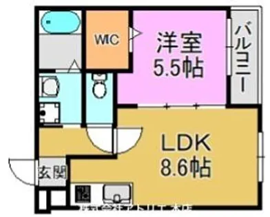 フジパレス稲田本町【1階】の間取り