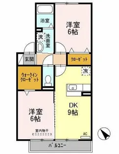 レジデンスコーワ【2階】の間取り