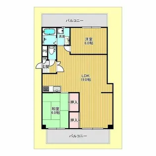 豊友マンション東豊中【3階】の間取り