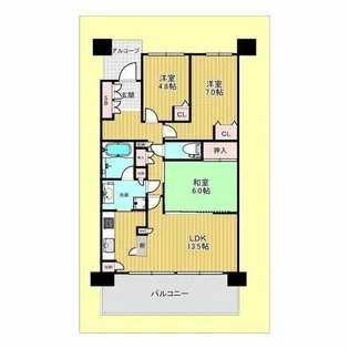 新千里桜丘メゾンシティ参番館【13階】の間取り