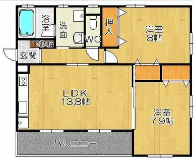 マルチ白河【302号室】の間取り
