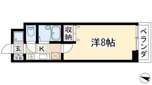 アビニオン川名【201号室】の間取り