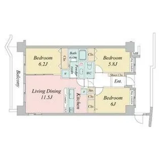 ISM東別院【10階】の間取り