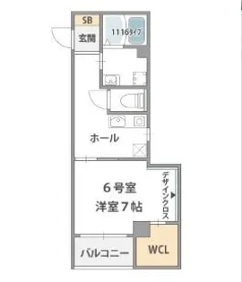クィーンライフ東今里【9階】の間取り