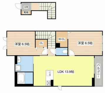 シャーメゾン・ユニヴェール【2階】の間取り