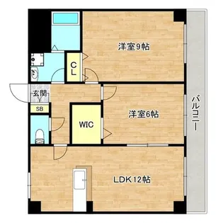 エスコート新森【6階】の間取り