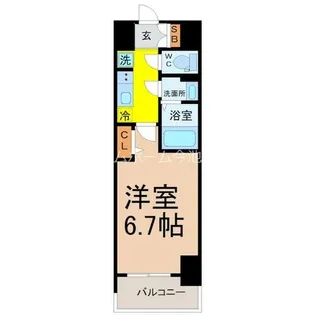 メイクス鶴舞Ⅱ【13階】の間取り