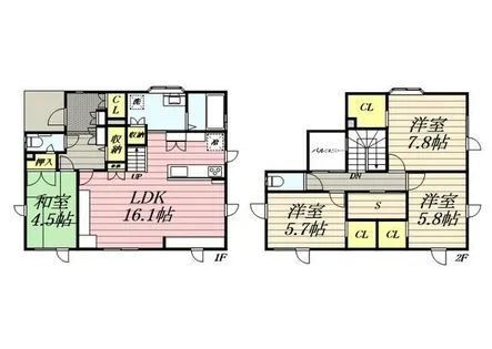 北海道札幌市東区東苗穂十二条3丁目【一戸建】の間取り