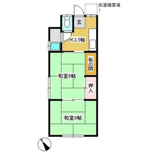 川筋荘【1号室】の間取り