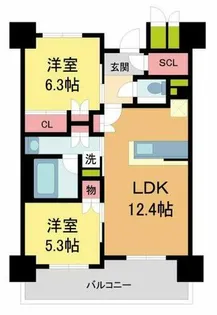 ジオ阪急川西The Front【702号室】の間取り