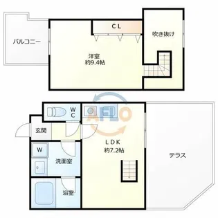 ウエストキャピタル梅田【8階】の間取り