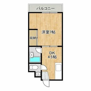 サンハイツ田宮A棟【1階】の間取り