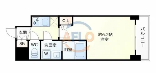 エスリードレジデンス ザ・グラン大阪福島クラス【8階】の間取り