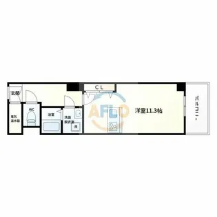 パレロワイヤル順慶町【7階】の間取り