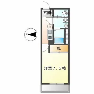メゾン・ド・ソレイユ黄金【3階】の間取り