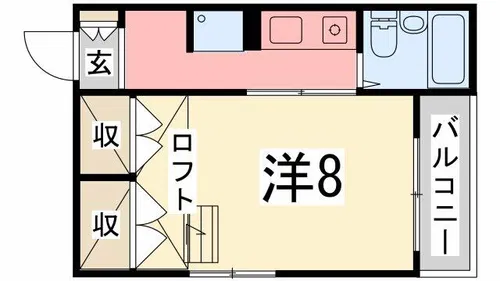 Smile東今宿【206号室】の間取り