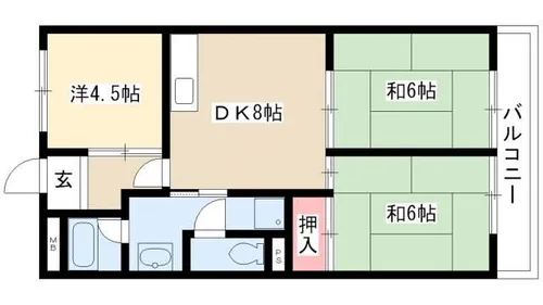 第二萬有ビル【302号室】の間取り