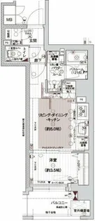 ソルプレサンス京都STATION RESIDENCE【705号室】の間取り