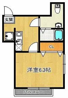 ハイム下鴨【205号室】の間取り