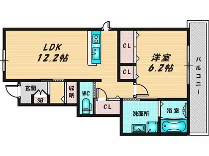 コージーハイム【1階】の間取り