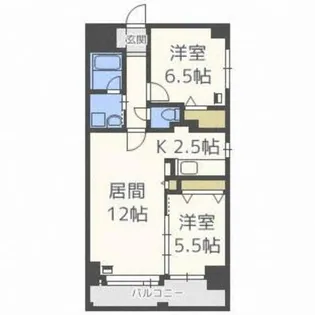 ラディア近代美術館前【4階】の間取り