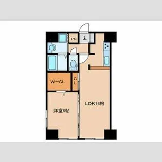 La Feliz魚町【14階】の間取り