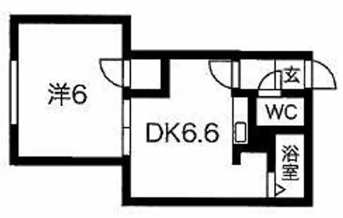 サンパーク【203号室】の間取り