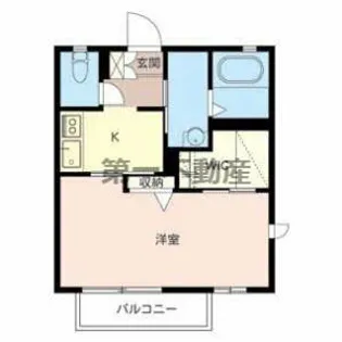 グリーンロード上中【0201号室】の間取り