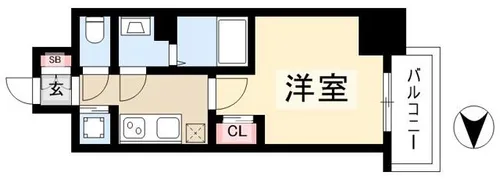 エステート金山【6階】の間取り
