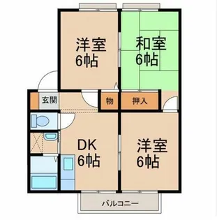 メゾンドール小木【101号室】の間取り