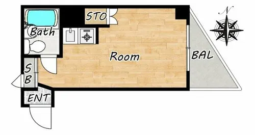 パークハイツ桜ノ宮【5階】の間取り