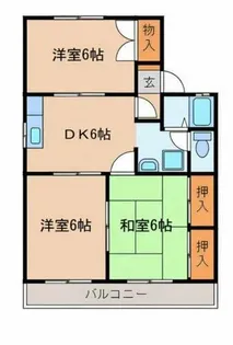 ドミール小木【102号室】の間取り