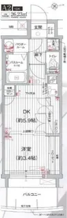 ラシュレエグゼ夕陽丘【6階】の間取り