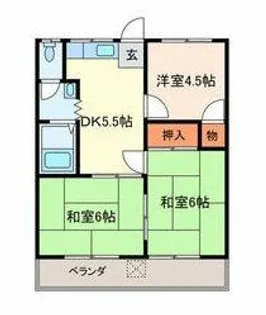 ハイツハピネス【101号室】の間取り