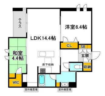 メゾンオリーブⅢ【1階】の間取り