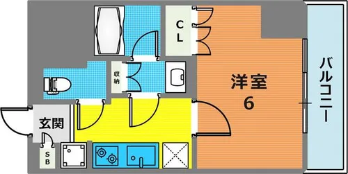 トア山手フラッツ【707-1号室】の間取り