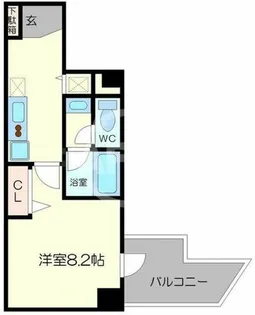 リアンジェ難波【9階】の間取り