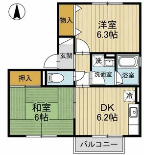 シンフォニックガーデンB棟【201号室】の間取り