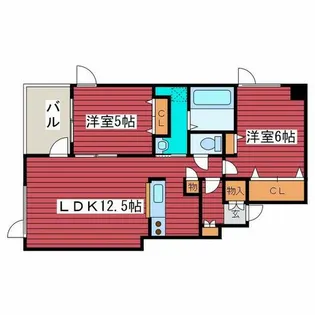 ピアツァルナ月寒中央【8階】の間取り